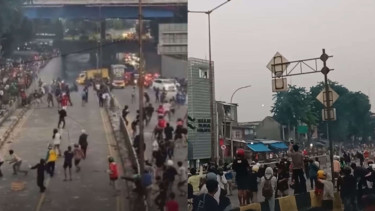 Tawuran Warga di Pasar Gembrong