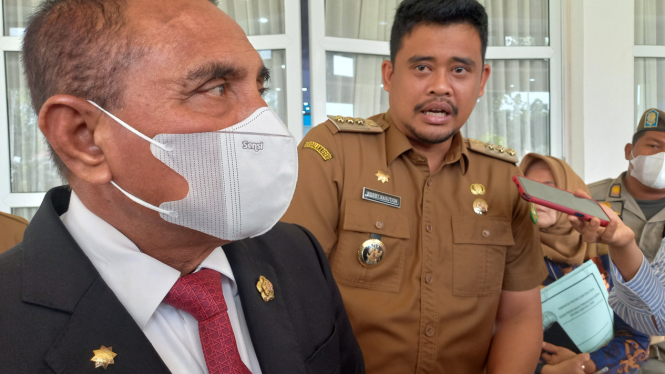 Edy Rahmayadi dan Bobby Nasution.(B.S.Putra/VIVA)  