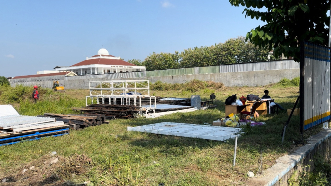Lokasi pembangunan rumah pemberian negara untuk Presiden Jokowi di Jalan Adi Sucipto, Desa Blulukan, Kecamatan Colomasu, Karanganyar.