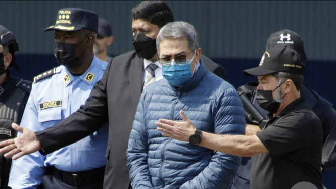 Eks Presiden Honduras Juan Orlando Hernandez (Doc: AP Photo)