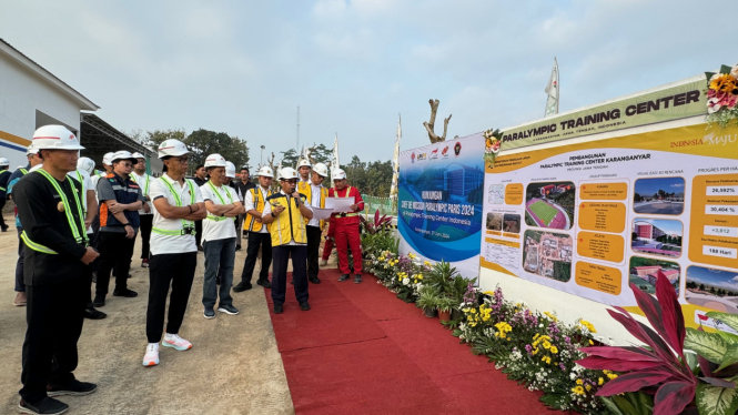 CdM Paralympic Games Paris 2024 Kontingen Indonesia, Reda Mathovasi saat meninjau Paralympic Training Center, di Delingan, Kabupaten Karanganyar, Kamis, 27 Juni 2024