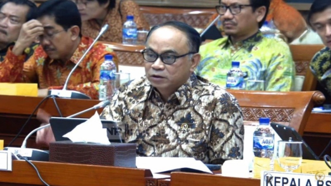 Menkominfo Budi Arie Setiadi saat RDP bersama Komisi I DPR RI