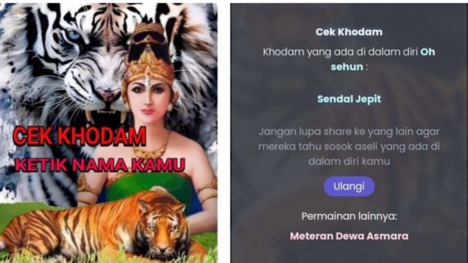 Ramai fenomona cek khodam