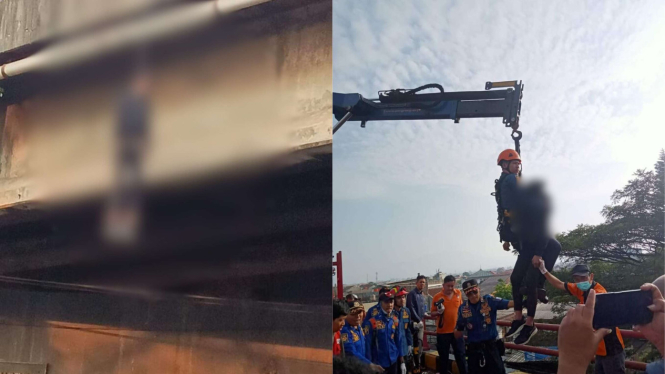 Seorang Pria Gantung Diri di Fly Over Cimindi