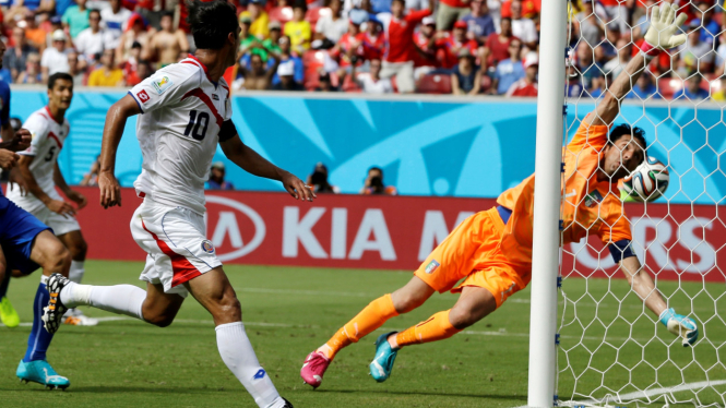 Timnas Kosta Rika kalahkan Italia di Piala Dunia 2014