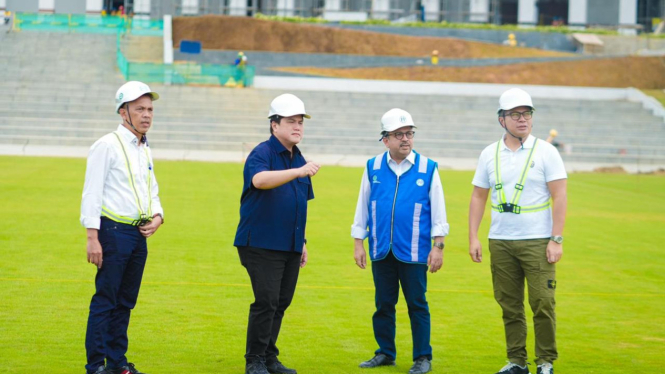 Menteri BUMN Erick Thohir meninjau IKN (dok. Humas Kementerian BUMN)