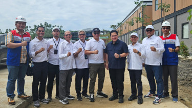 Menteri BUMN meninjau kesiapan jaringan gas pertamina di IKN