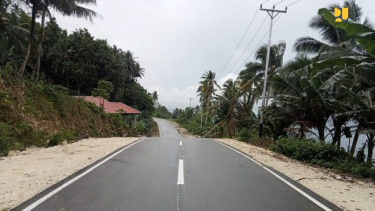 Kementerian PUPR telah menyelesaikan pembangunan jalan Simpang Holat
