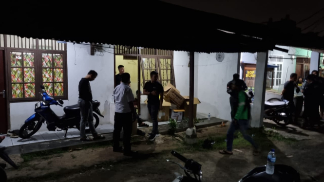 Lokasi penggerebekan gudang narkotika di tangerang