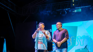 Walikota Medan Bobby Nasution pada acara Puncak Hari Ulang Tahun (HUT) ke-434 Kota Medan di Lapangan Benteng Kota Medan.(dok Pemko Medan)