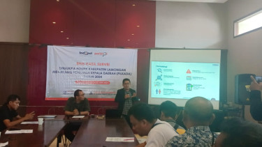 Rilis hasil survei Indopol terkait elektabilitas Bacabup Lamongan