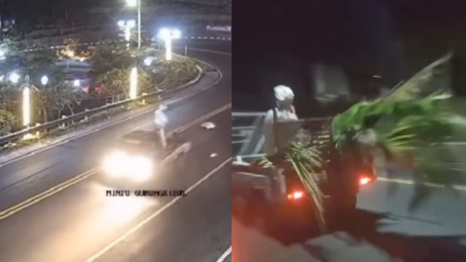Pocong nangkring di atas pikap di Gunungkidul