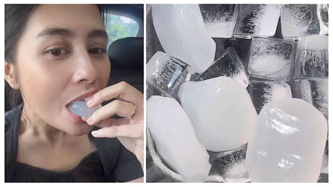 Prilly Latuconsina makan buah lontar