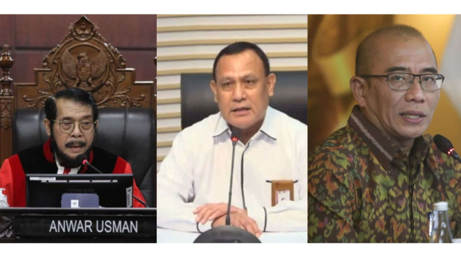 Tiga Pimpinan Lembaga Ketua MK, Ketua KPK, Ketua KPU dipecat tak hormat