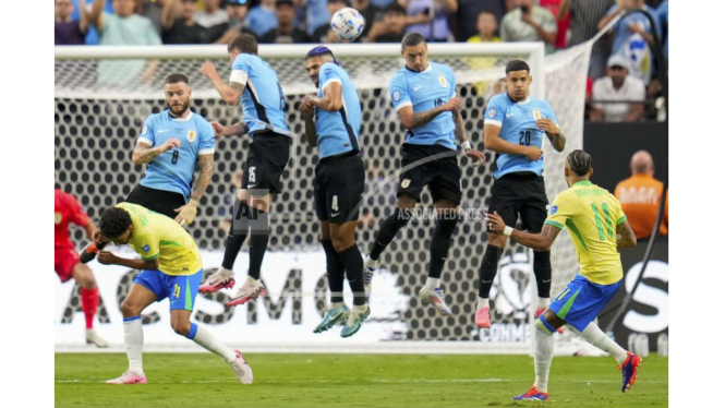 Timnas Uruguay Vs Brasil di Perempatfinal Copa America 2024