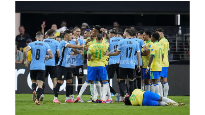 Timnas Uruguay Vs Brasil di Perempatfinal Copa America 2024