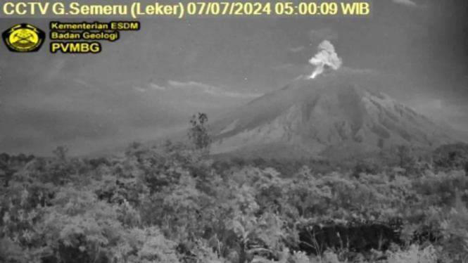 Gunung Semeru Erupsi Pada Minggu Pagi, Letusan Abu Setinggi 1.000 Meter