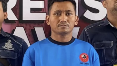 Pegi Setiawan saat masih ditahan polisi.