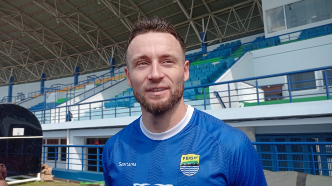 Kapten Persib, Marc Klok Usai Menjalani Sesi Latihan (sumber foto: Dede Idrus) 