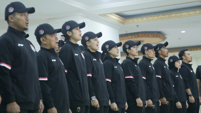 Pengukuhan kontingen Olimpiade Paris 2024 di Kemenpora