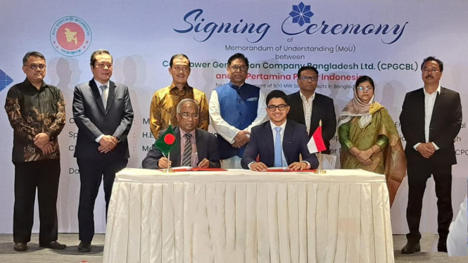 Penandatanganan MoU antara Pertamina NRE dengan CPGCBL