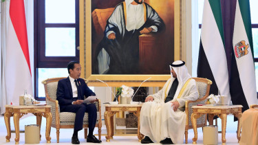  Presiden RI Jokowi dan Presiden UEA Mohamed bin Zayed Al Nahyan (MBZ)