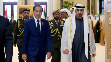  Presiden RI Jokowi dan Presiden UEA Mohamed bin Zayed Al Nahyan (MBZ)