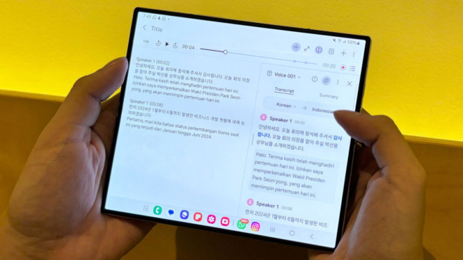 Fitur Note Assist di Samsung Galaxy Z Fold6.