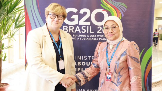 Ida Fauziyah bersama Anette Kramme