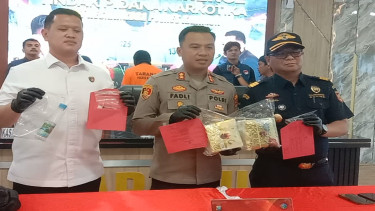 Polres Karimun dan Bea Cukai Bersama Barang Bukti 2 Kg Sabu-sabu