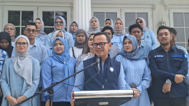 Bima Arya mengumumkan mundur dari bursa Gubernur Jawa Barat. Muhammad AR/VIVA