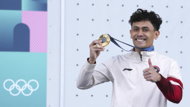 Veddriq Leonardo raih medali emas di Olimpiade 2024