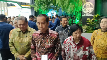 Presiden Joko Widodo di JCC, Jakarta, Jumat, 9 Agustus 2024.