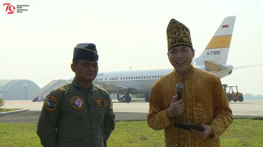Pilot pesawat pembawa bendera pusaka ke IKN Mayor (Pnb) Kresna Hendra Wibawa.