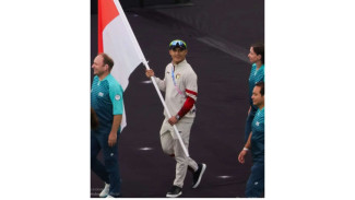 Sisa Potret Kontingen Indonesia di Penutupan Olimpiade Paris 2024: Gregoria Mariska Dicari Netizen