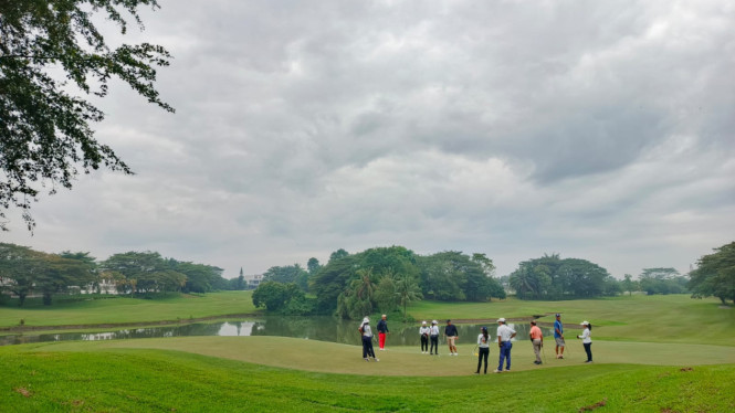 Suasana lapangan golf Royal Sumatera yang diproyeksikan bakal menjadi venue golf di PON XXI Aceh-Sumut 2024.(istimewa/VIVA)
