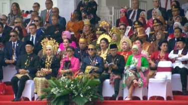 Menteri Kabinet yang hadir di upacara HUT RI ke-79 di Istana Merdeka Jakarta