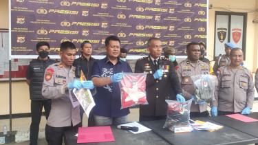 Sejumlah barang bukti yang diamankan polisi Polresta Jayapura.