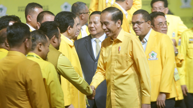Presiden Jokowi dan Prabowo Hadiri Penutupan Munas Golkar