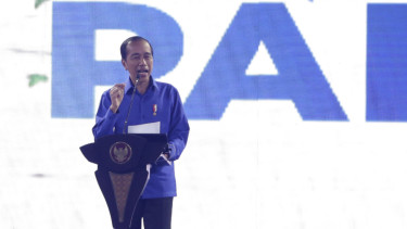 Presiden Jokowi saat hadiri Kongres ke-6 PAN dan HUT PAN ke-26