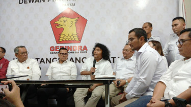 Marshel Widianto di kantor DPC Gerindra Tangerang Selatan
