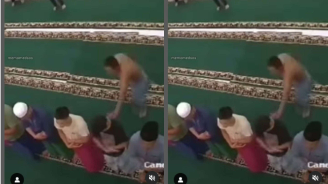Vital Pria Tanpa Baju Serang Remaja Saat Sholat Maghrib di Masjid
