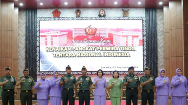 86 Perwira Tinggi TNI Naik Pangka