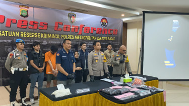 Pria ditangkap terkait kasus penyiraman air keras terhadap suami istri di Cengkareng, Jakbar.