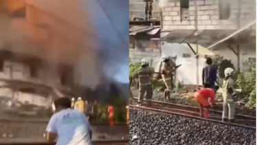 Bangunan di Grogol Meledak saat Dipadamkan