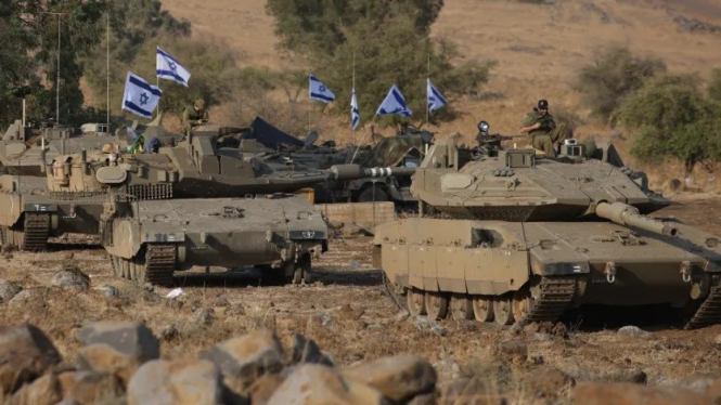 VIVA Militer: Pasukan Pertahanan Israel (IDF) di perbatasan Lebanon