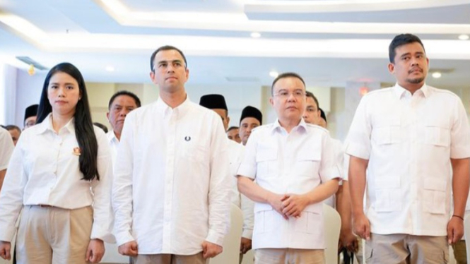 Raffi Ahmad mengikuti konsolidasi Partai Gerindra di Medan. (dok. Instagram Raffi Ahmad)