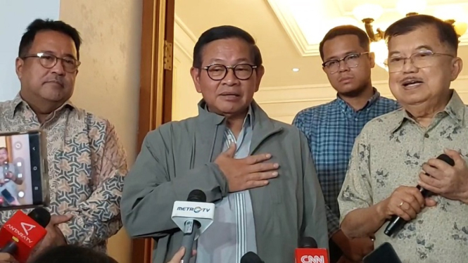 Pramono Anung-Rano Karno berkunjung ke rumah Jusuf Kalla