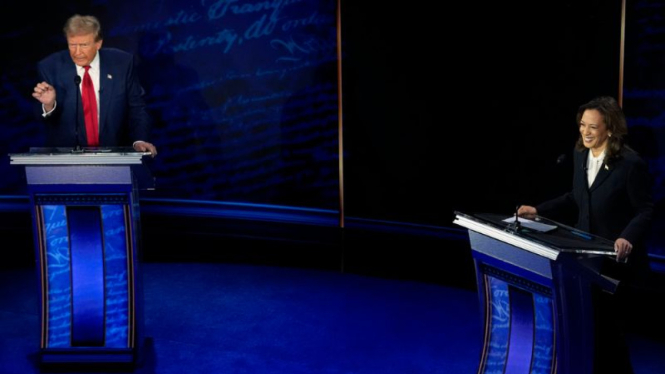 Debat capres AS antara Donald Trump dengan Kamala Haris