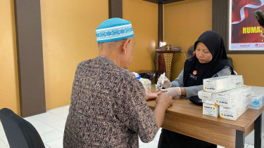 Rutan Pandeglang menggelar pemeriksaan kesehatan untuk napi lansia